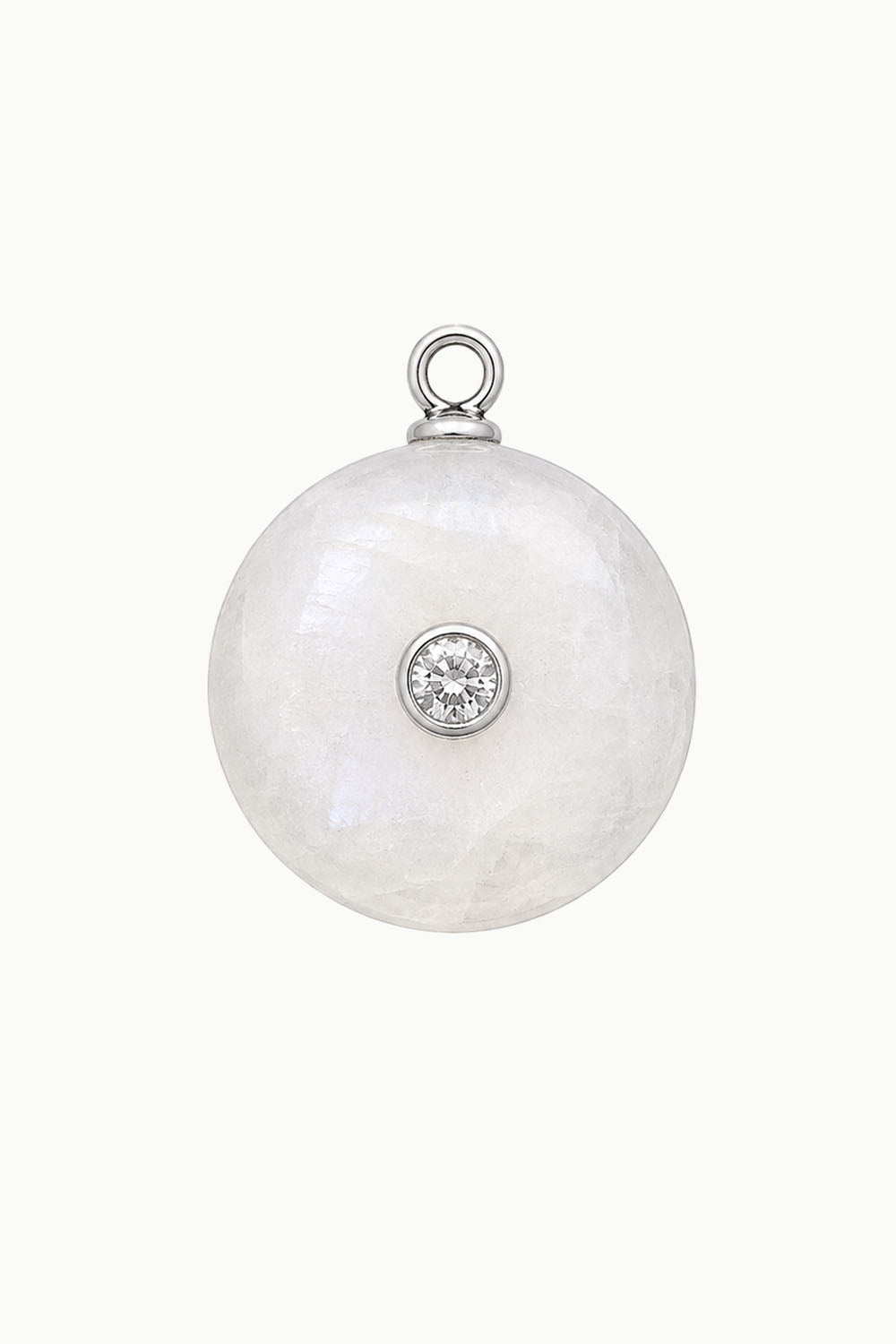 Moonstone &amp; Zircon Gemstone Pendant