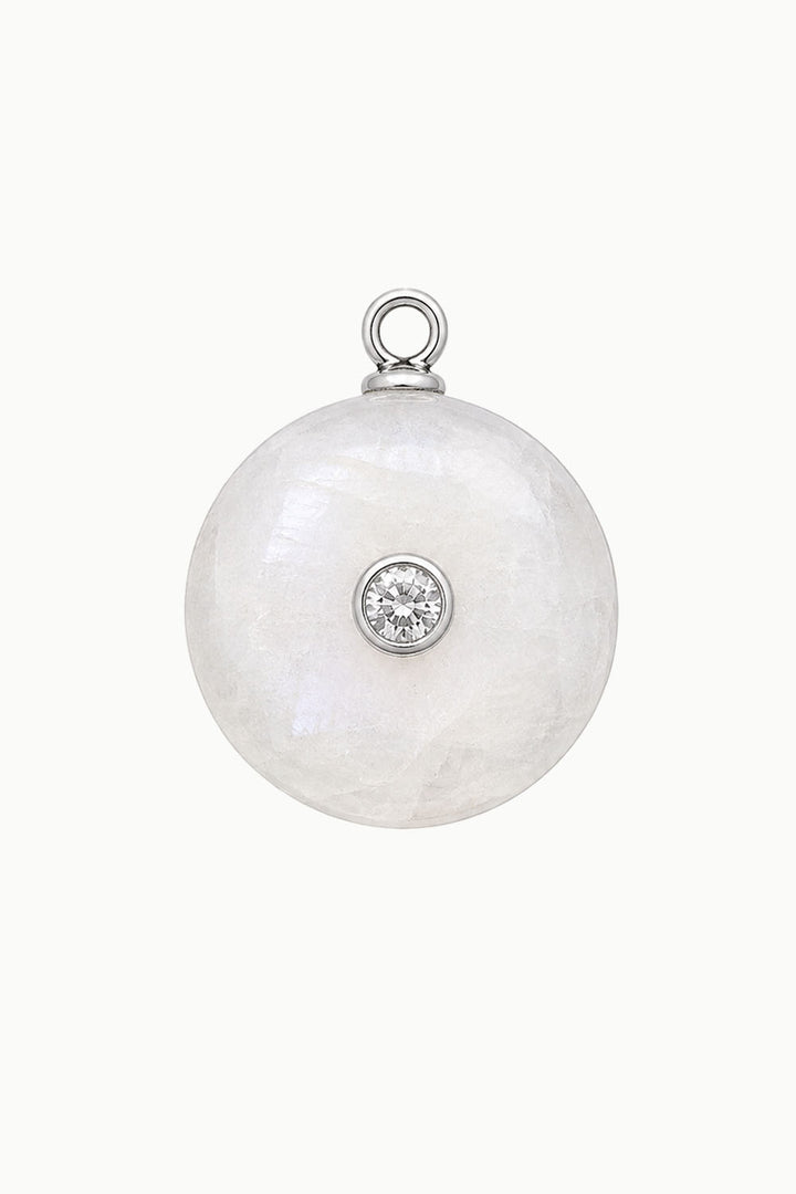 Moonstone &amp; Zircon Gemstone Pendant