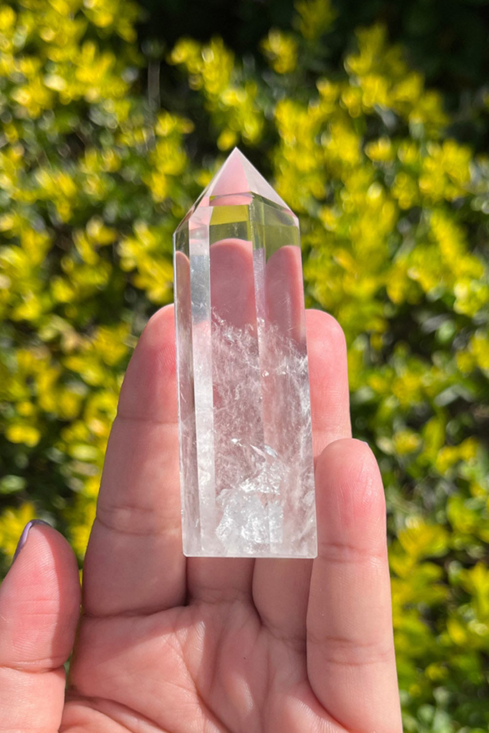 Optical Clear Quartz Crystal Polished Point #1