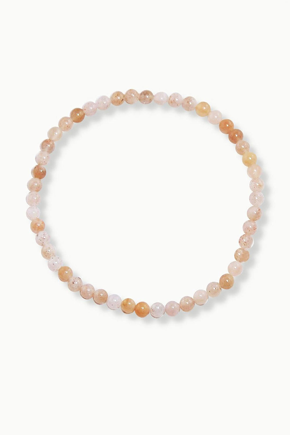 Sivalya Peach Moonstone Gemstone Beaded Bracelet