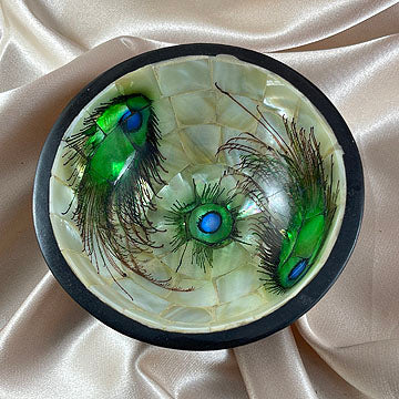 Peacock Feather MOP Altar Bowl