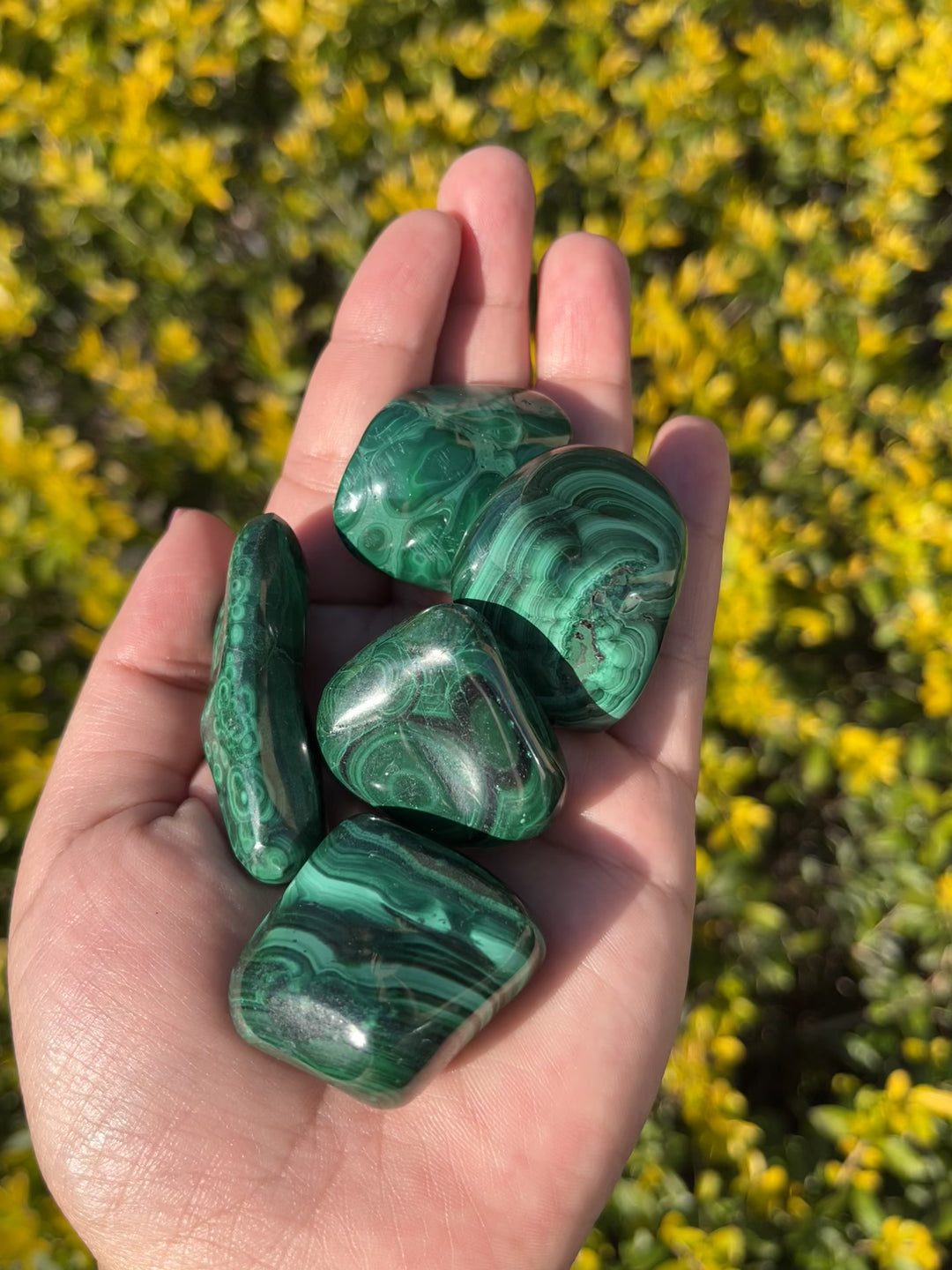 Malachite Tumbled Stones