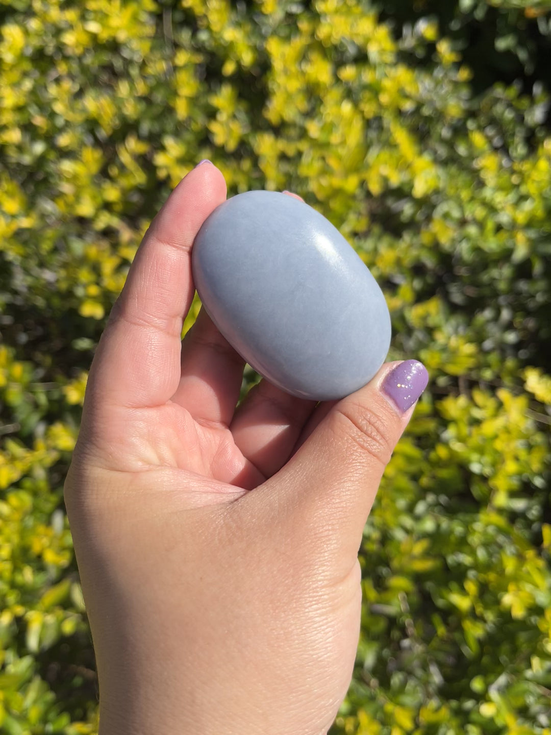 Angelite Palm Stone #1