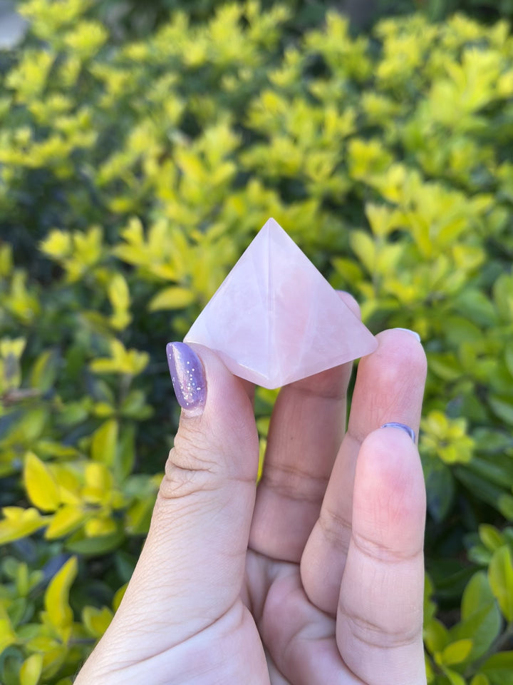 Rose Quartz Pyramid Point Crystal