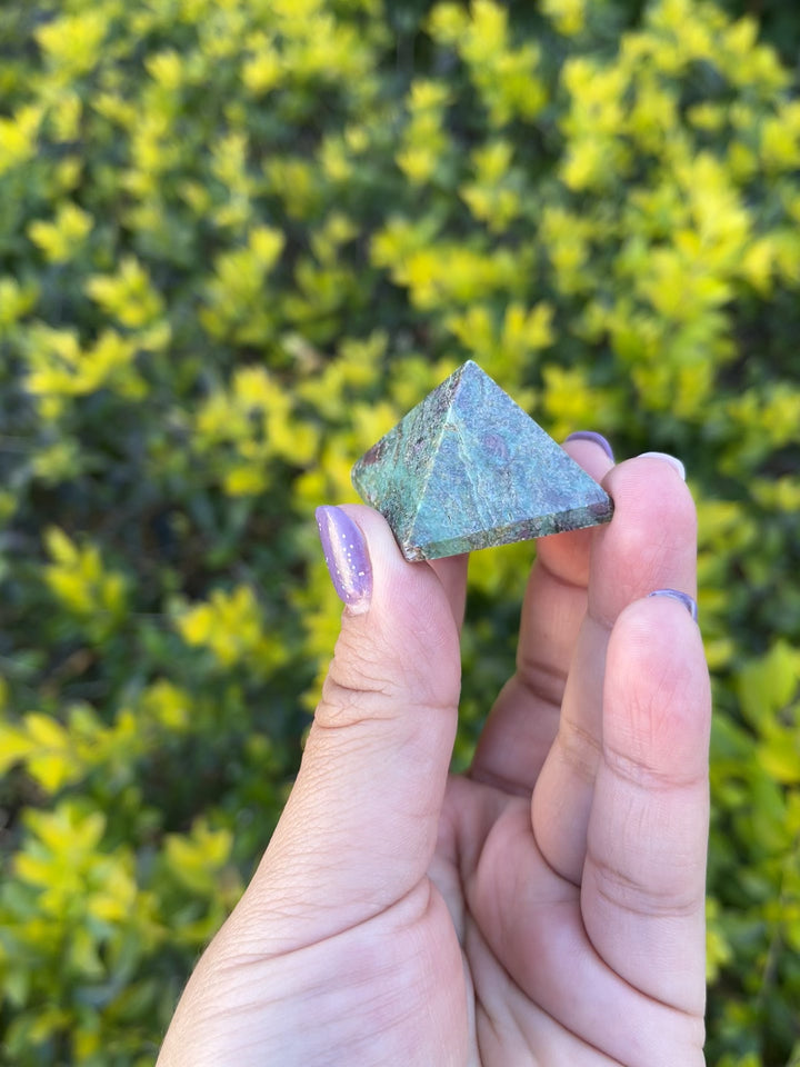 Ruby Zoisite Pyramid Point