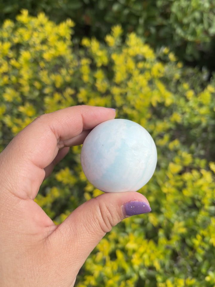 Blue Aragonite Sphere #1