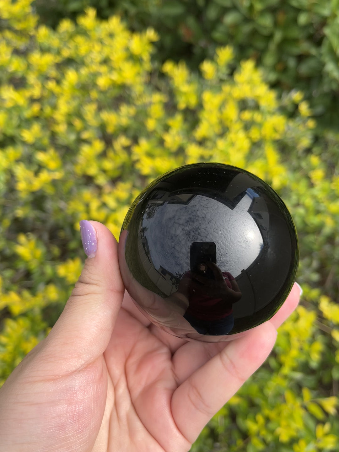 Black Obsidian Sphere #3