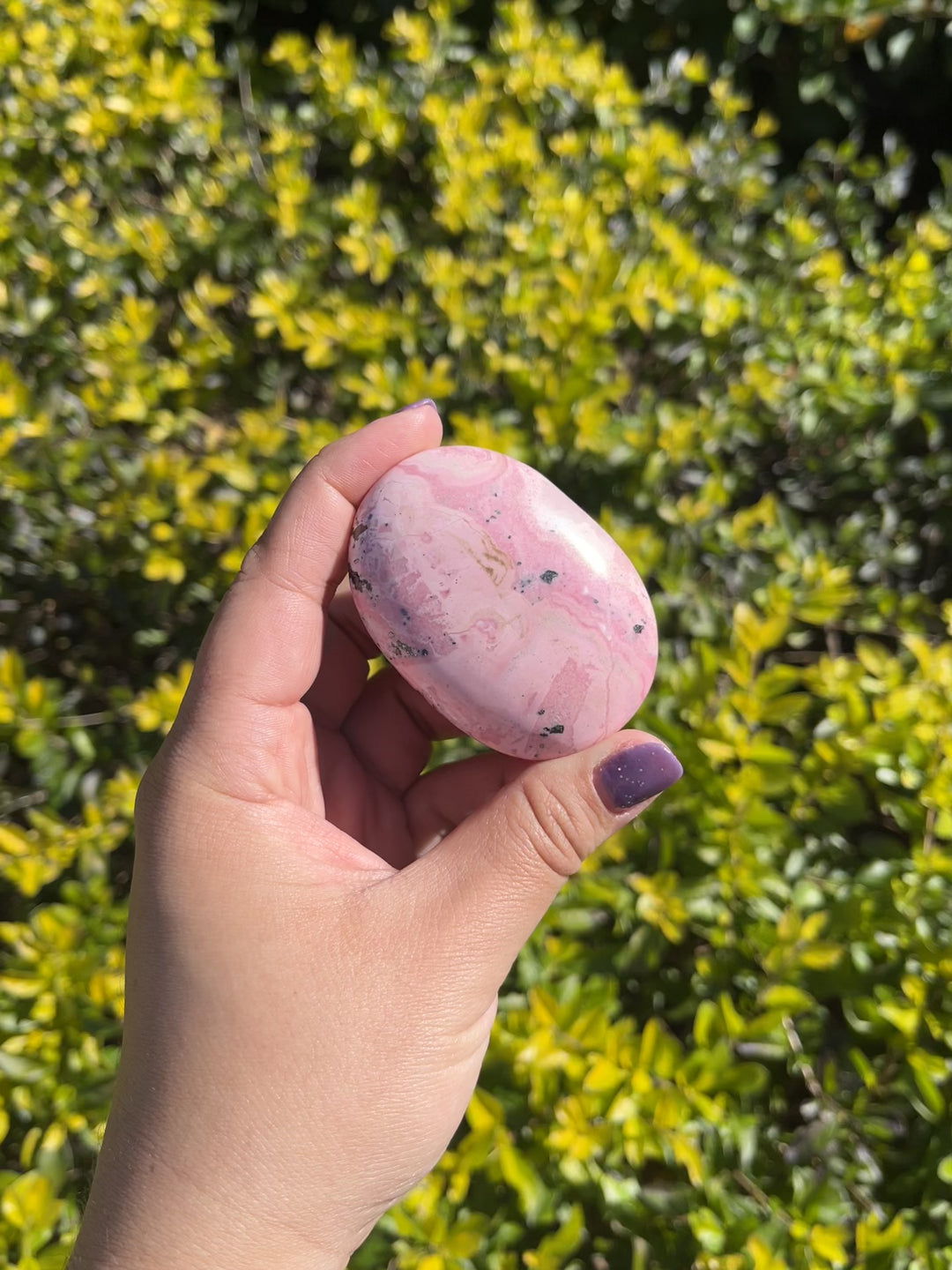 Rhodonite Palm Stone #1