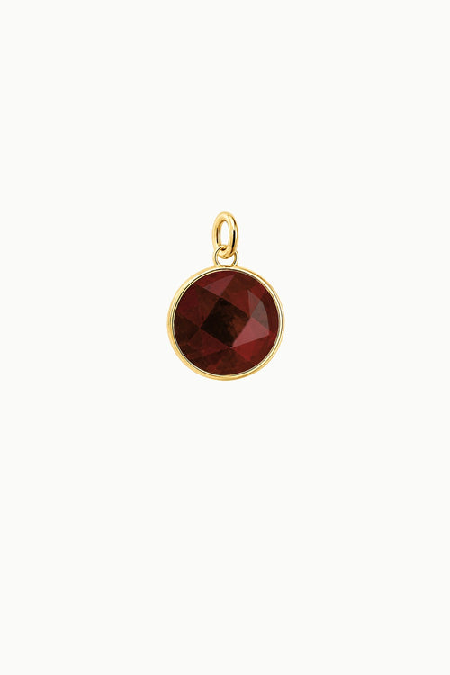 Ruby Round Disk Charm