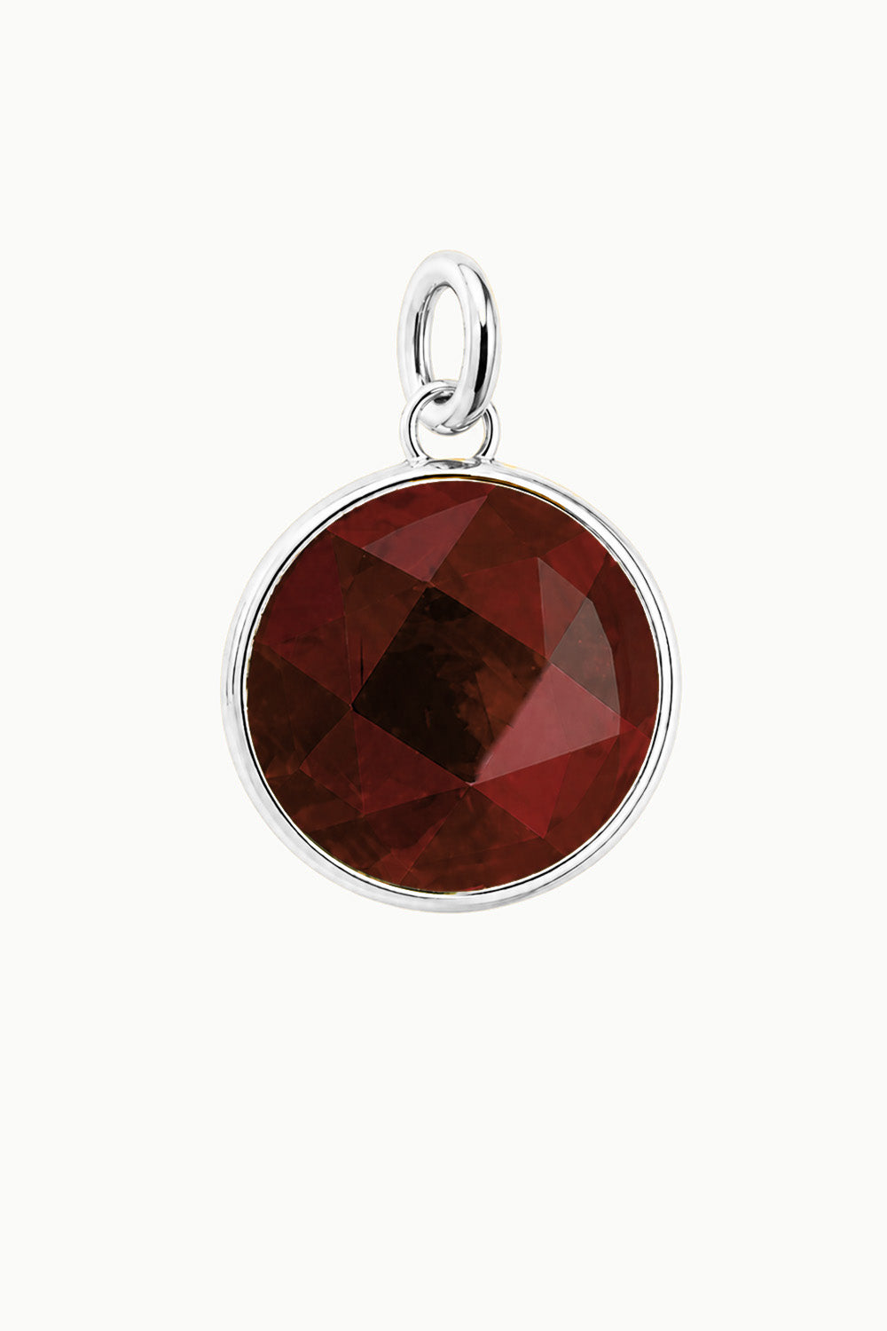 Ruby Round Disk Charm