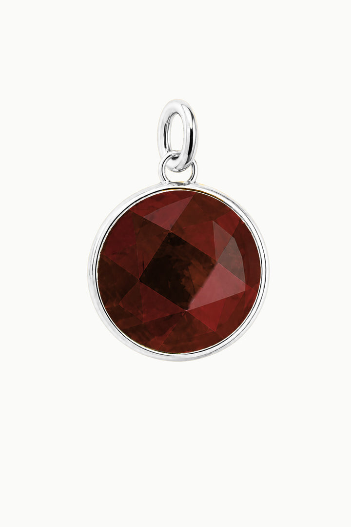 Ruby Round Disk Charm