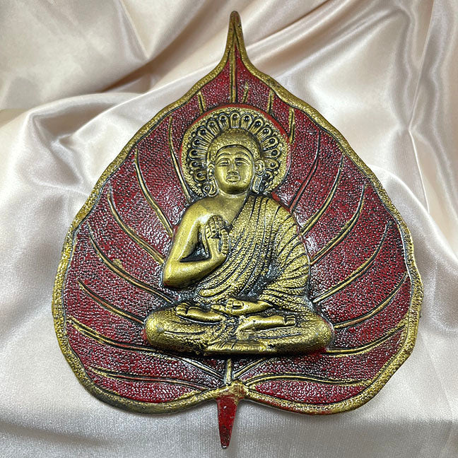 Sivalya Red and Gold Bodhi Leaf Buddha Wall Art