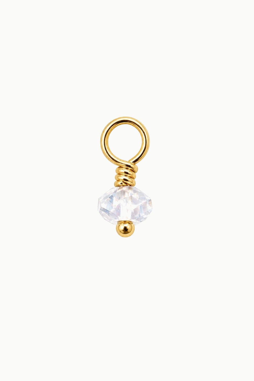 Rock Crystal Gemstone Drop Charm