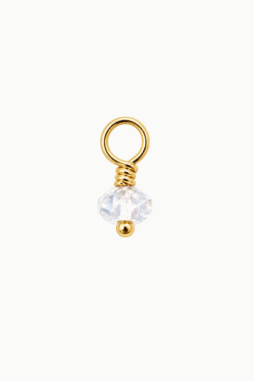 Rock Crystal Gemstone Drop Charm