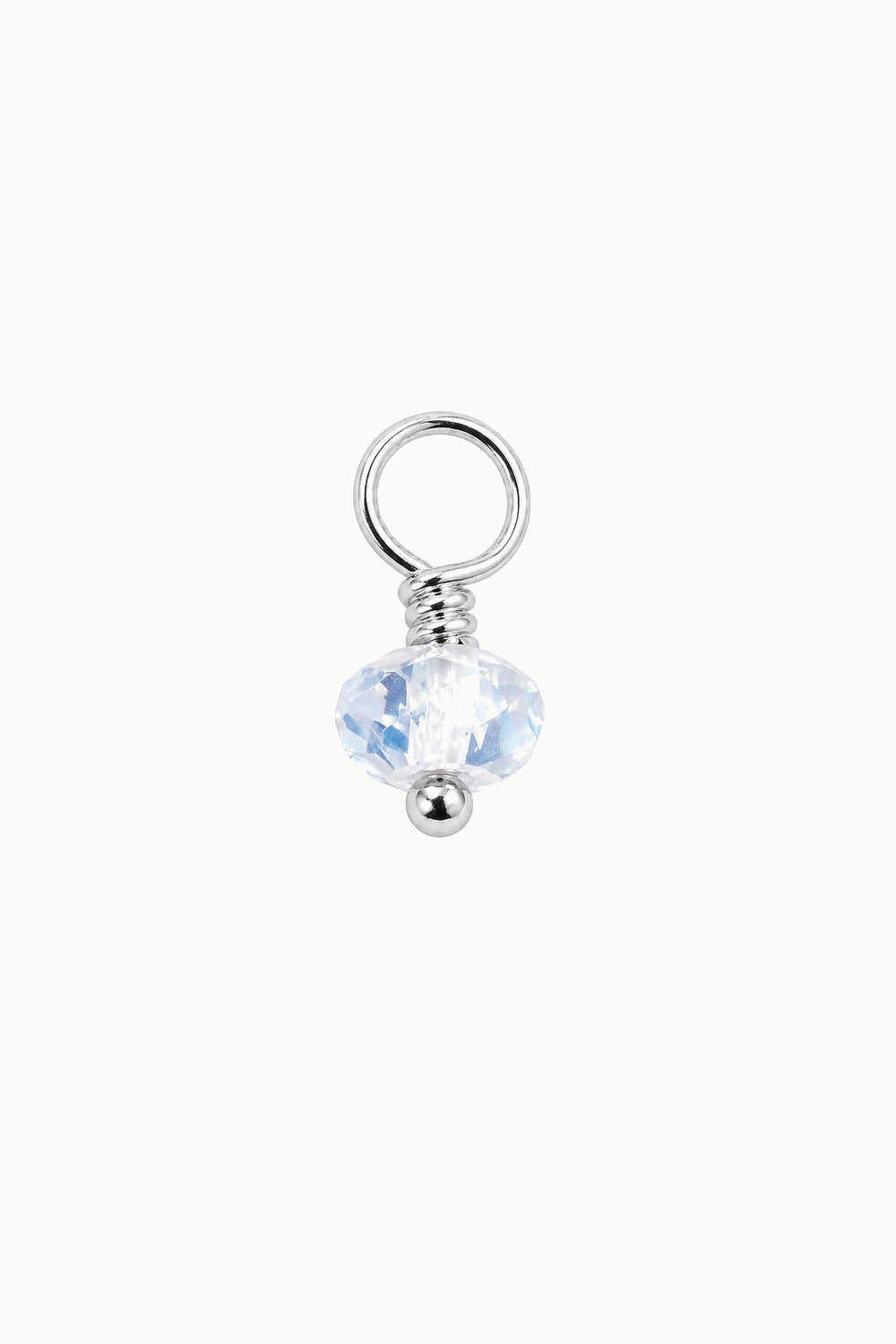 Rock Crystal Gemstone Drop Charm