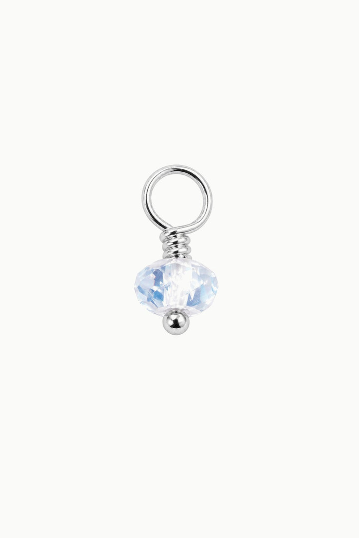 Rock Crystal Gemstone Drop Charm