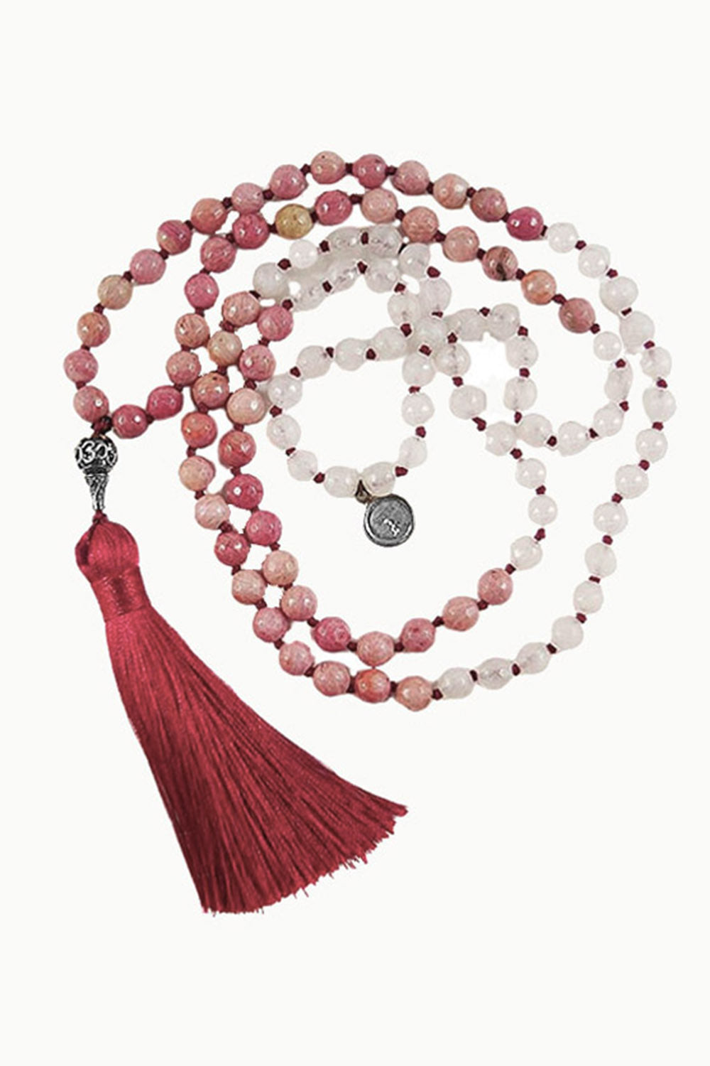 Sivalya Rose Quartz and Rhodochrosite Heart Chakra Mala