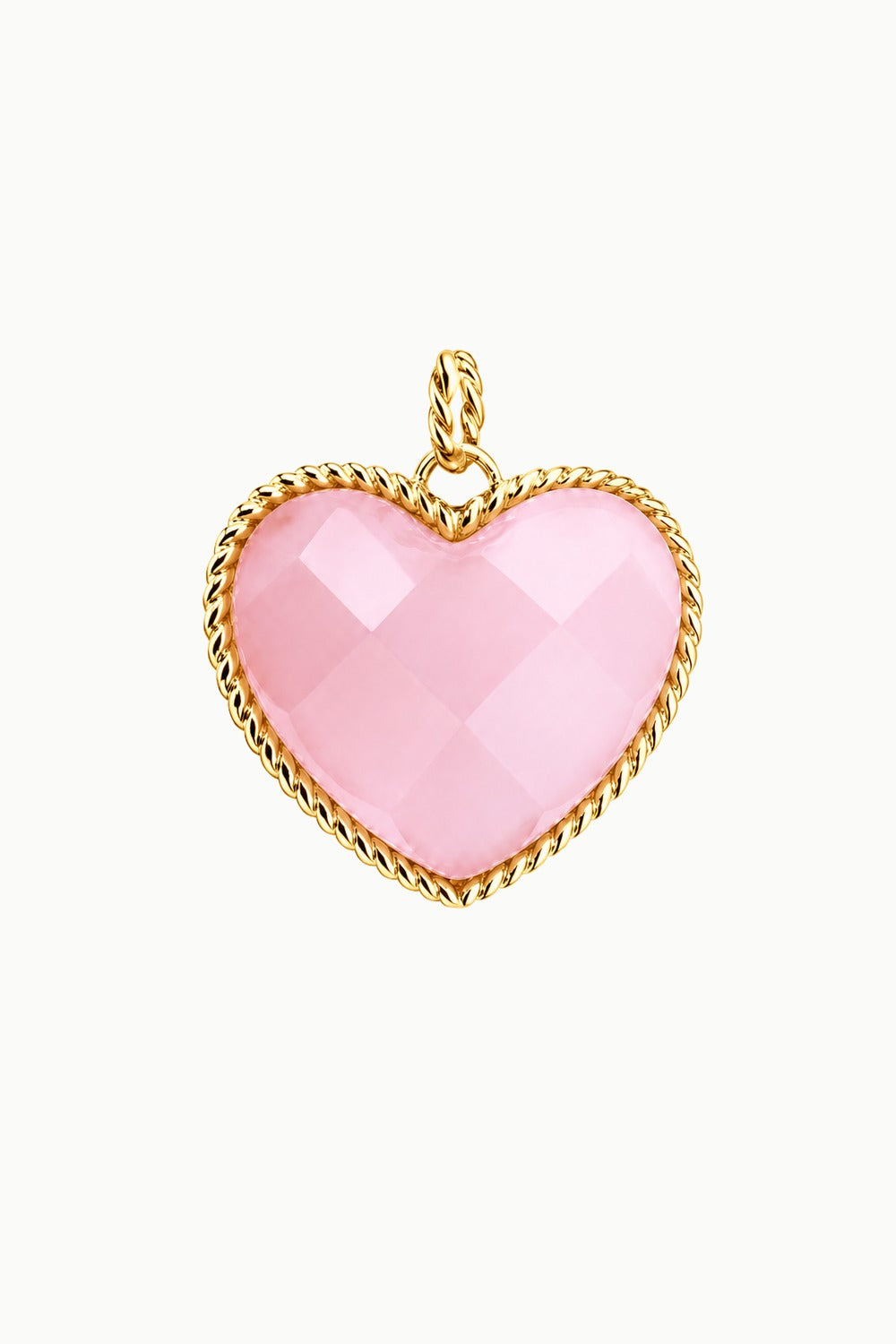 Rose Quartz Heart Charm