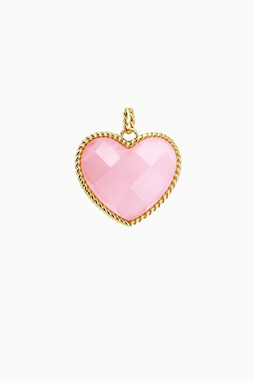 Rose Quartz Heart Charm