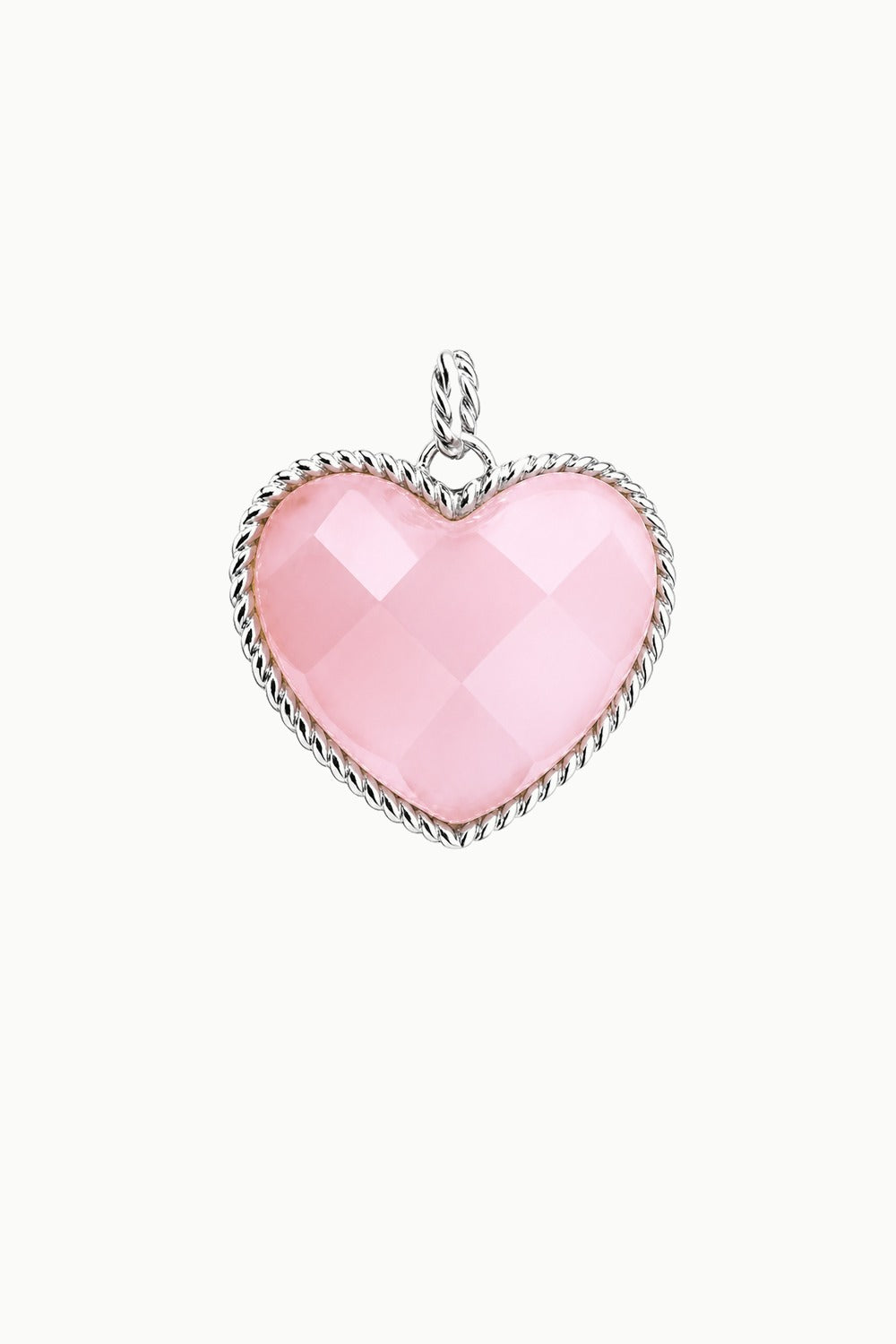 Rose Quartz Heart Charm