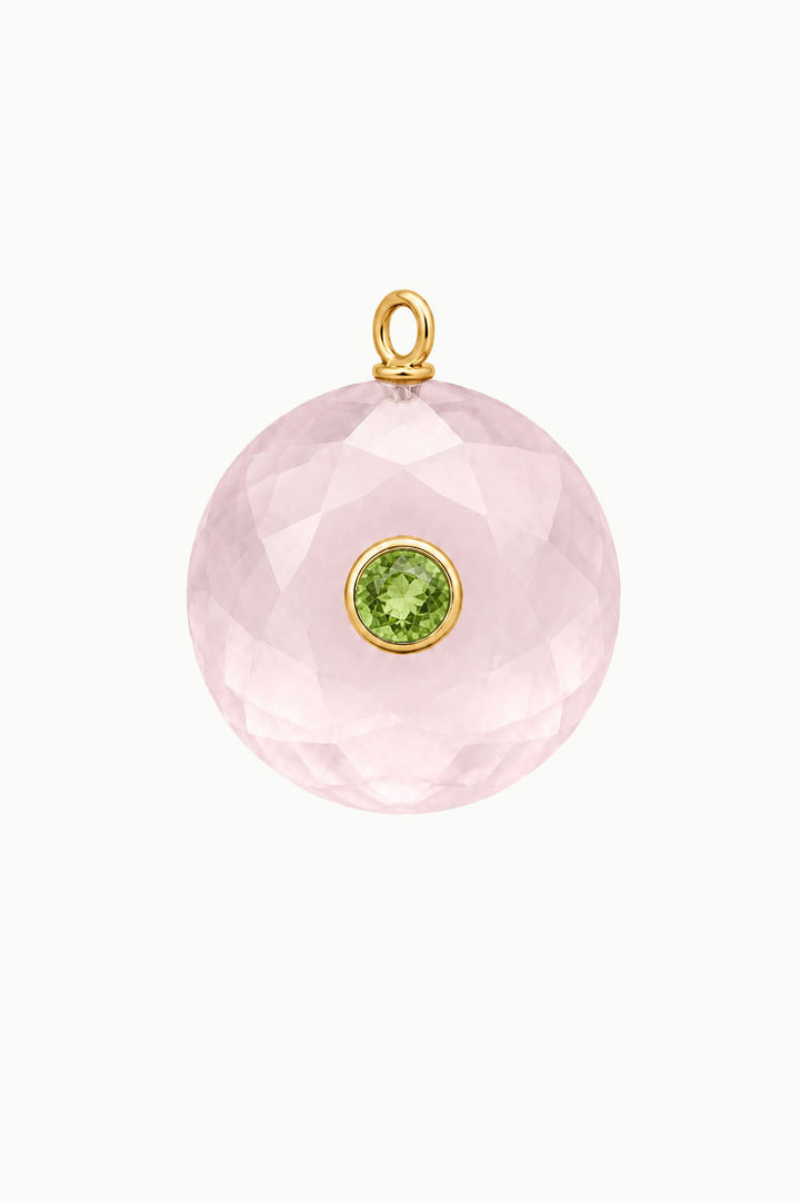 Rose Quartz &amp; Peridot Gemstone Pendant