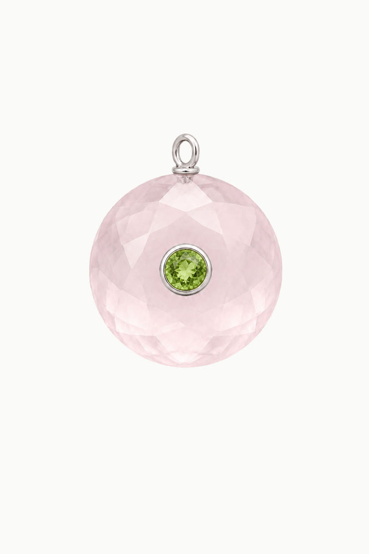 Rose Quartz &amp; Peridot Gemstone Pendant