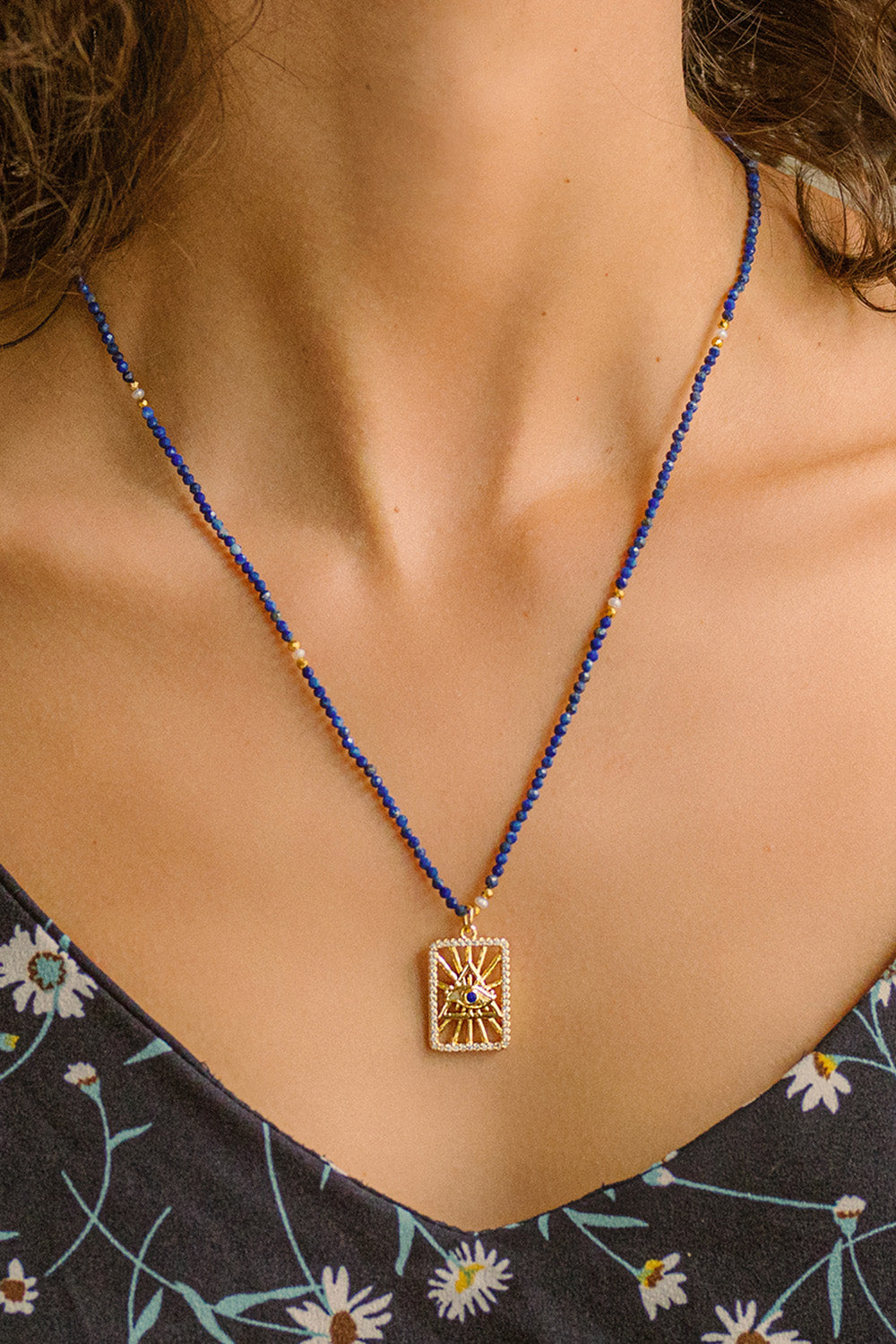 Sivalya All Seeing Eye Lapis Necklace