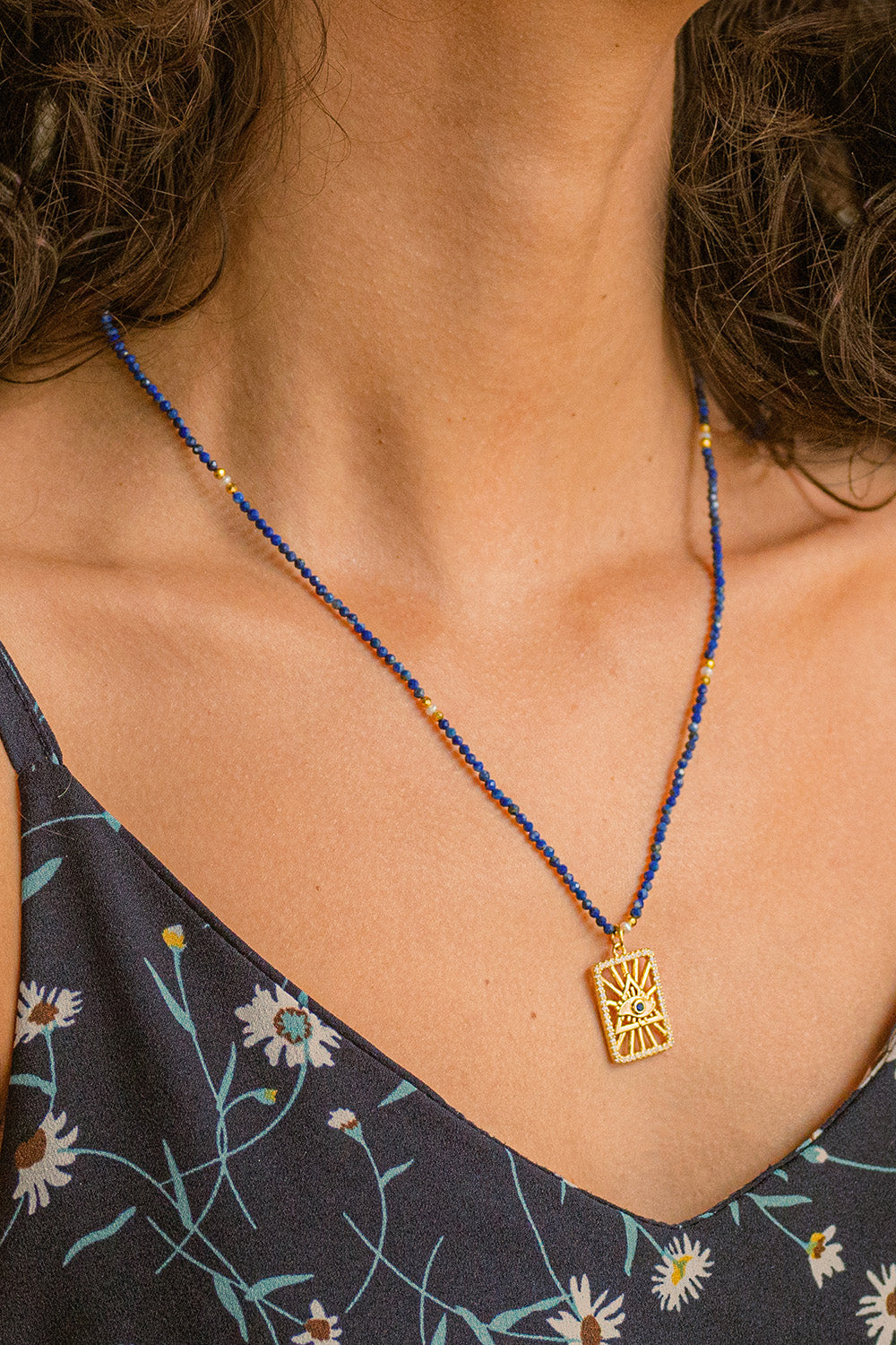 Sivalya All Seeing Eye Lapis Necklace