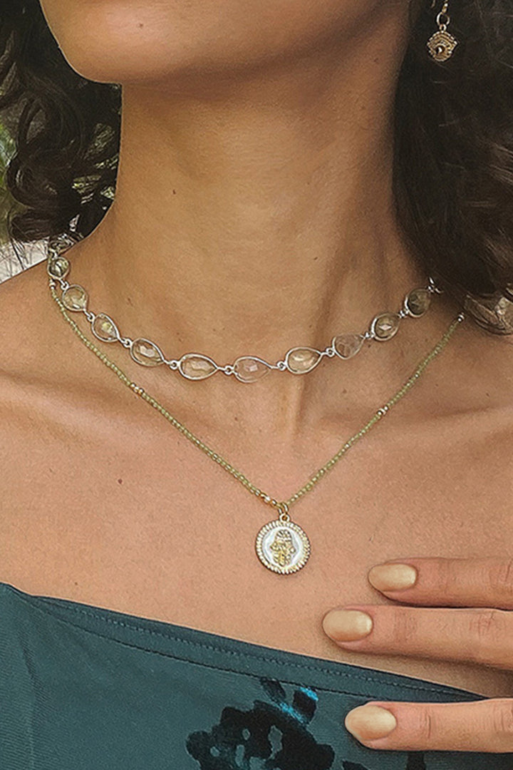 Sivalya Nourishing Love Hamsa Peridot Necklace