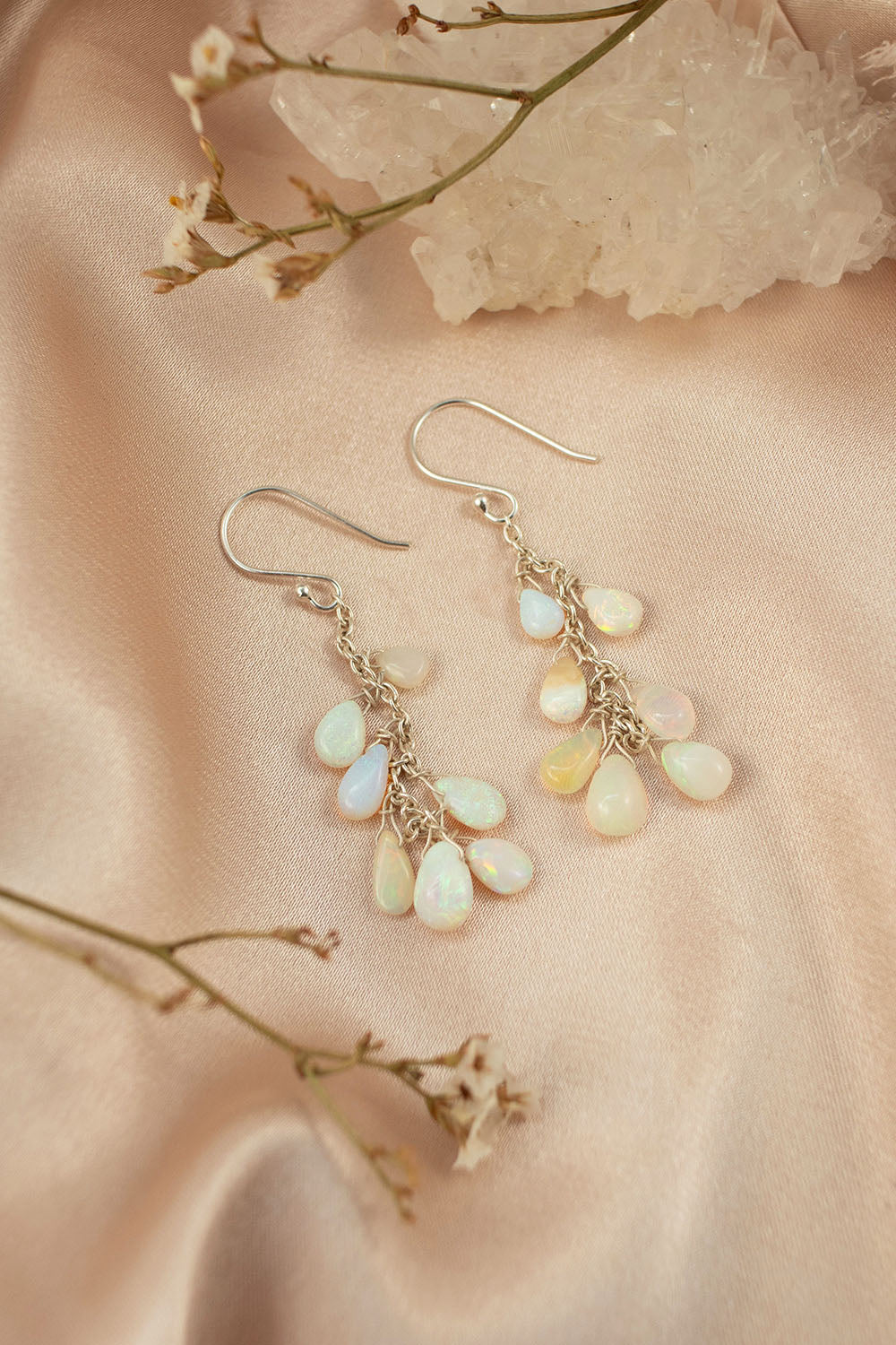 Sivalya Fire Opal Dangle Earrings - Brilliance