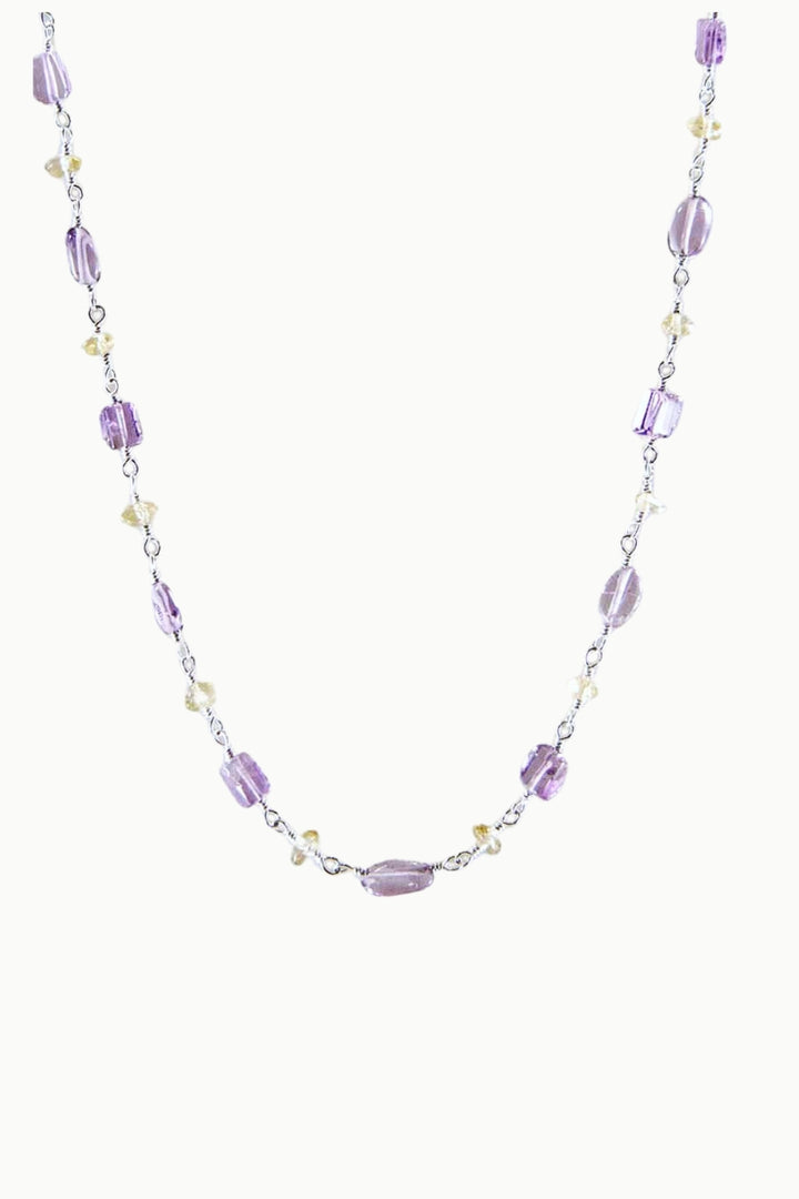 Sivalya Gentle Guidance Amethyst and Citrine Necklace