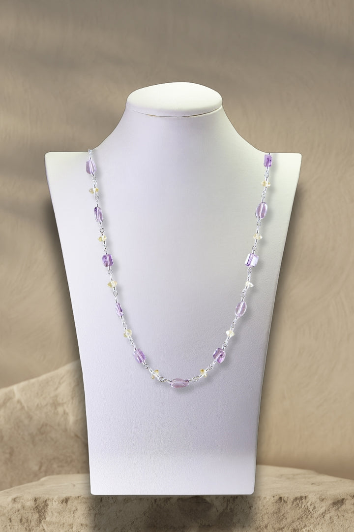 Sivalya Gentle Guidance Amethyst and Citrine Necklace