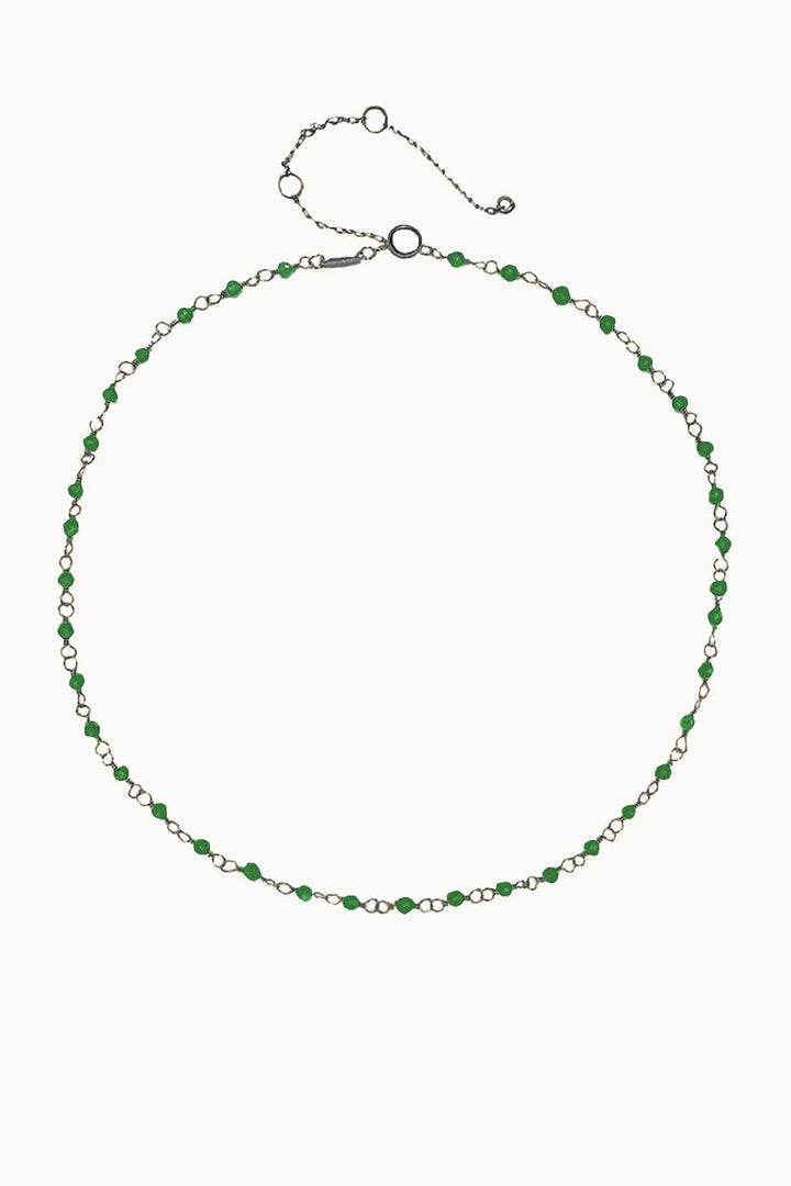 Sivalya Green Onyx Beaded Link Chain Necklace