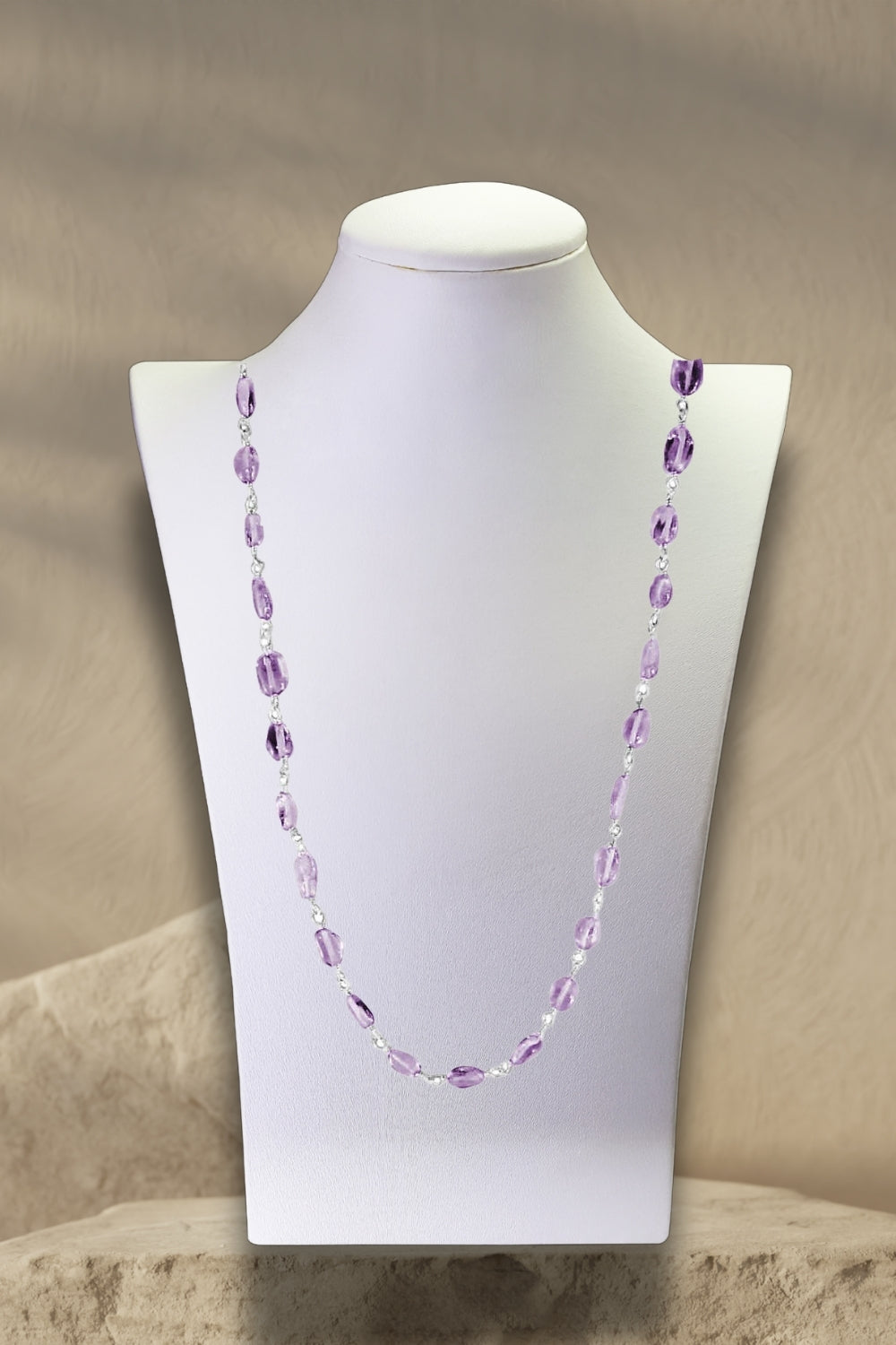 Sivalya Inner Peace Amethyst Sterling Silver Necklace