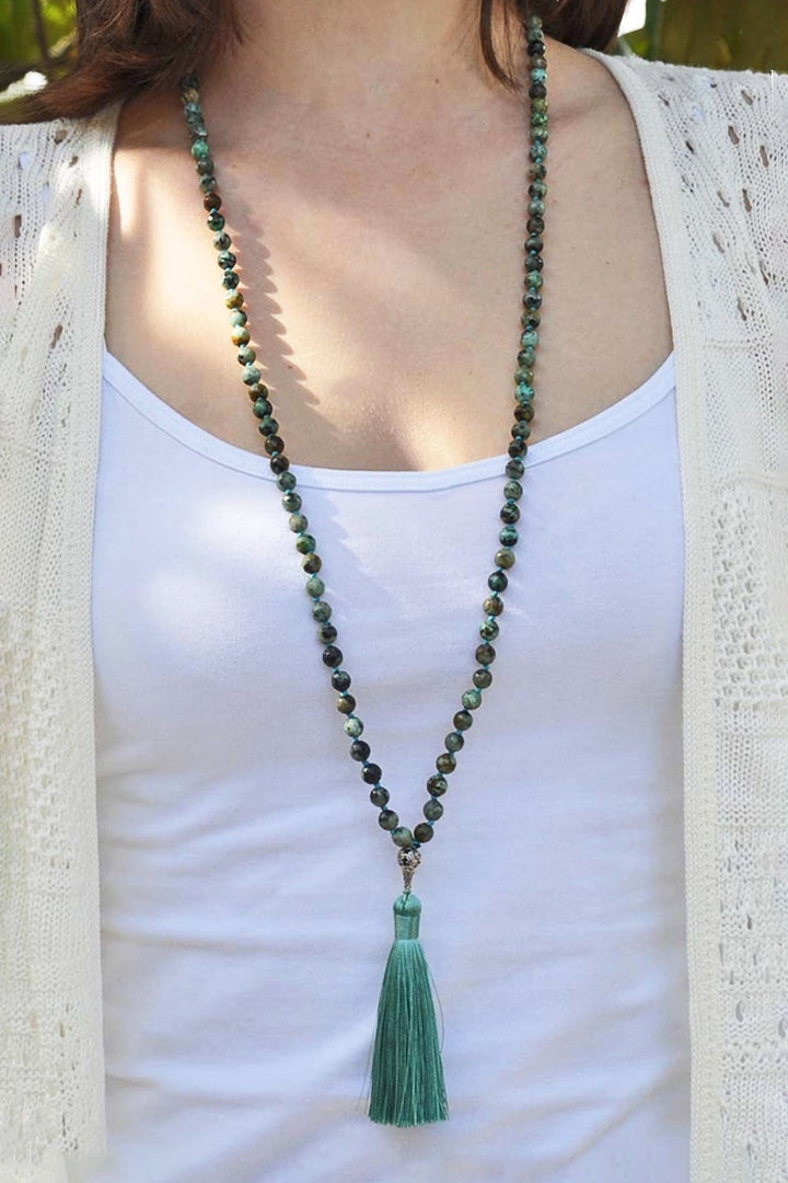 Sivalya Self Expression and Protection Turquoise Mala