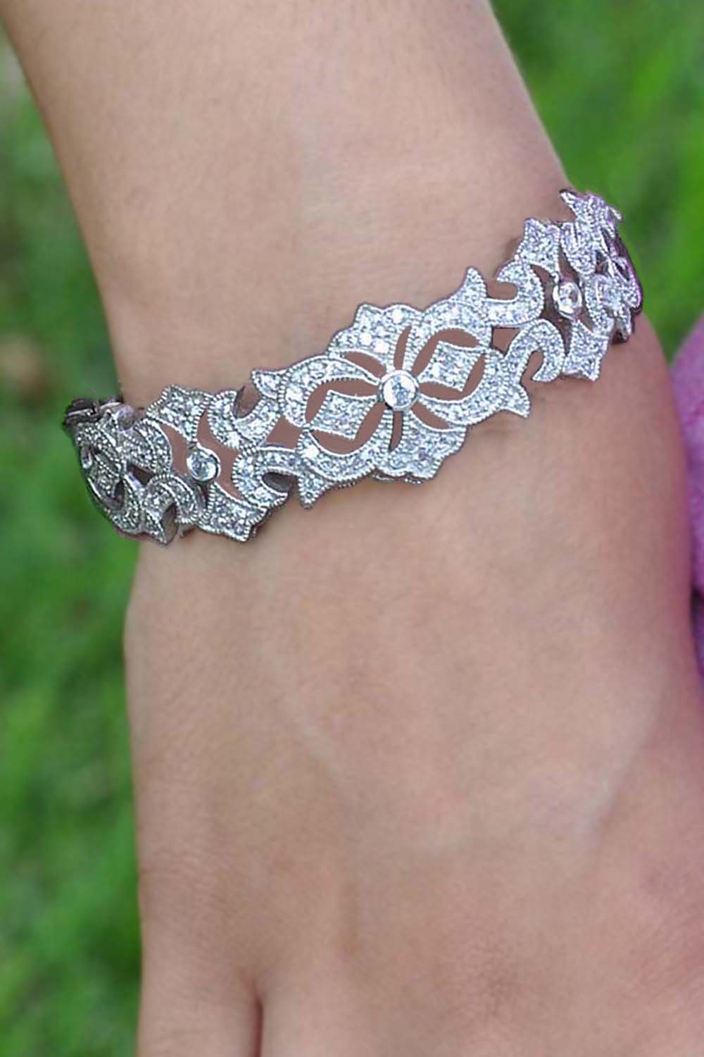 Sterling Silver Zircon Bracelet- Starlight