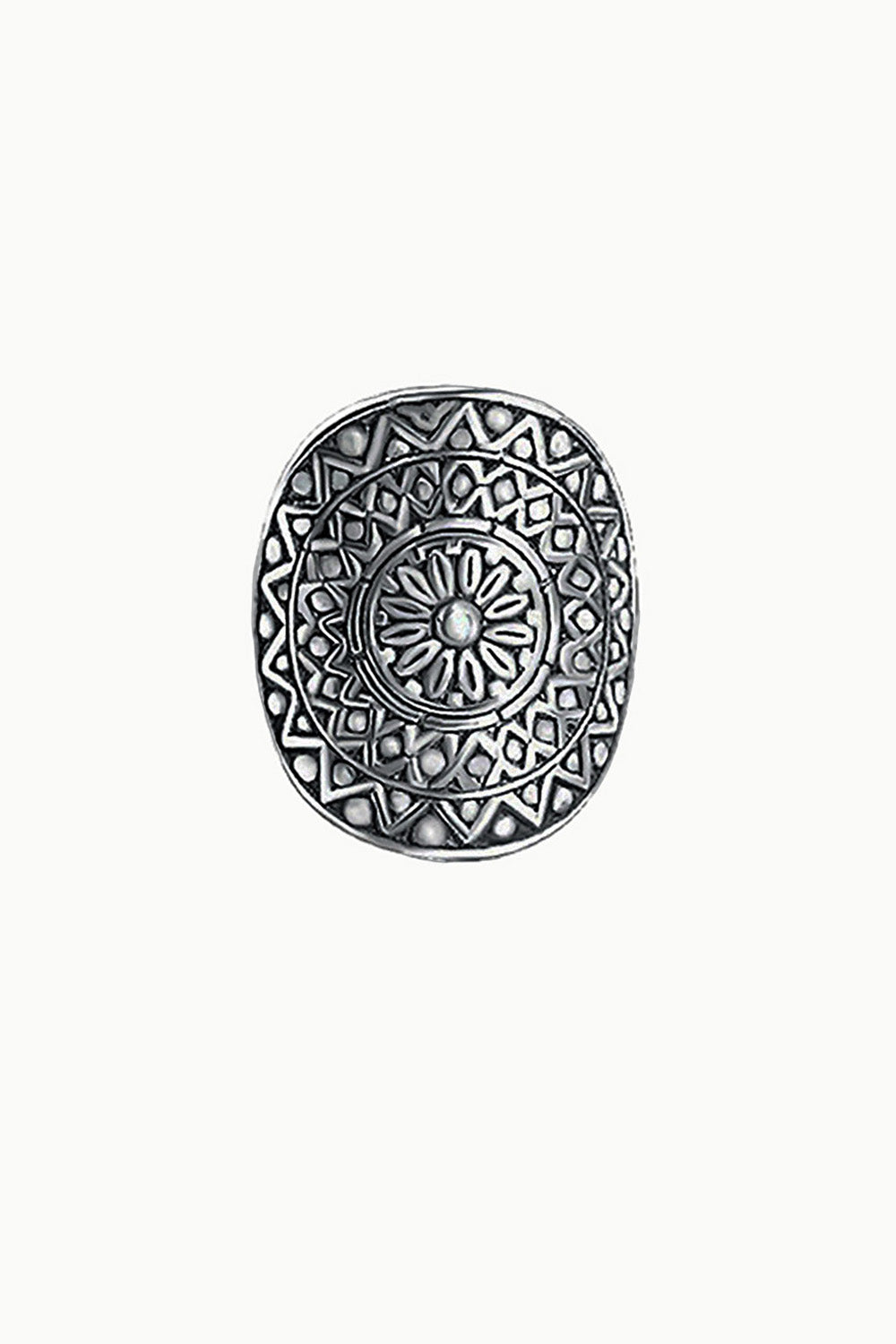 Sivalya Aztec Shield Ring Sterling Silver