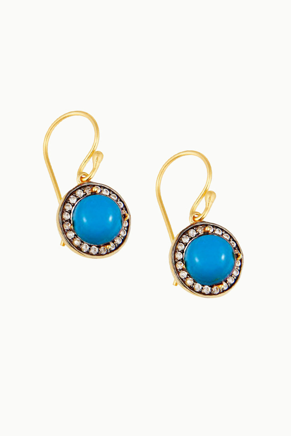 Sivalya Turquoise Gold Vermeil Earrings - Halo