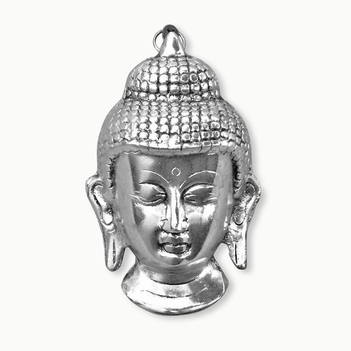 Sivalya Meditating Buddha Head Silver Wall Art