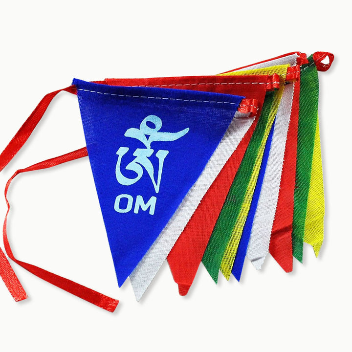 Sivalya Om Mani Padme Hum Prayer Flags - Triangular
