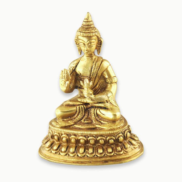 Blessings Medicine Buddha Brass Statue 4.5 inches