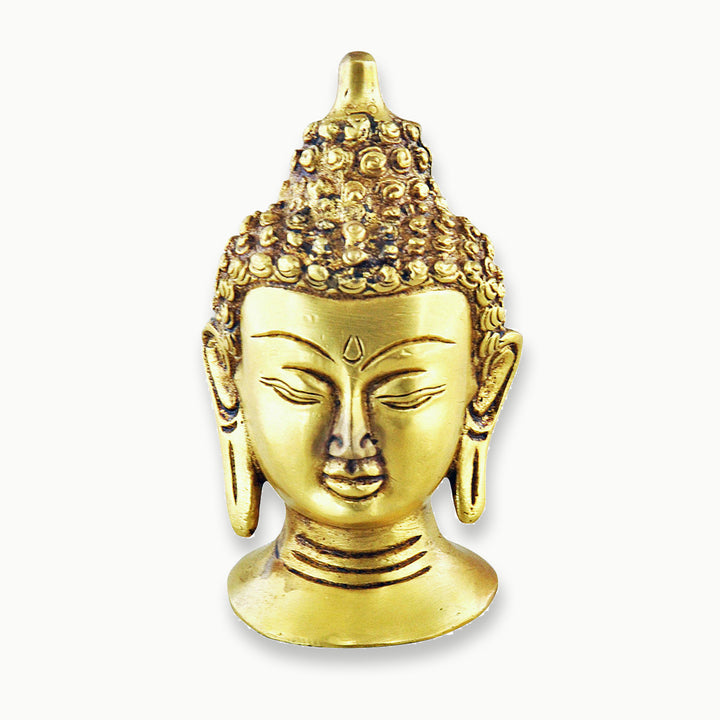 Sivalya Buddha Head Brass Statue