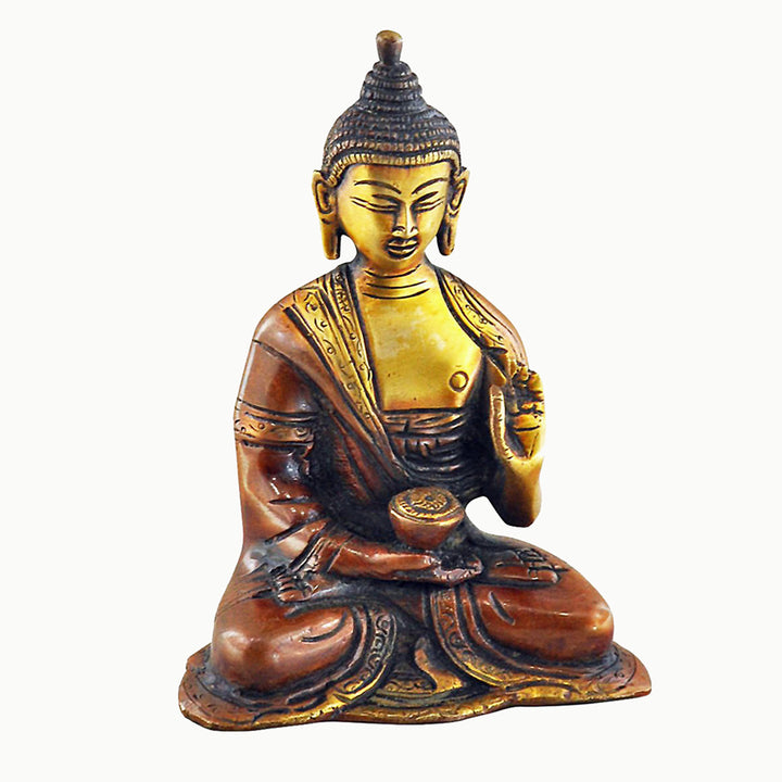 Sivalya Dharma Chakra Buddha Brass Statue 6 inches