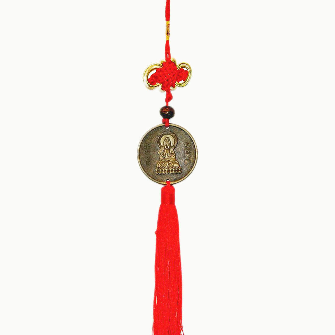 Sivalya Feng Shui Buddha Coin and Infinity Knot Wall Hanging