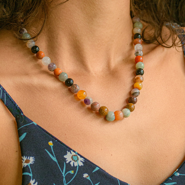 Sivalya Flowing Energy Chakra Gemstones Necklace