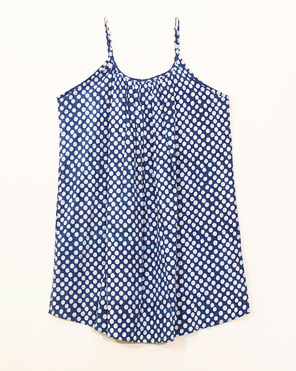 Polka Dots 100% Organic Cotton Spaghetti Strap Tank Top