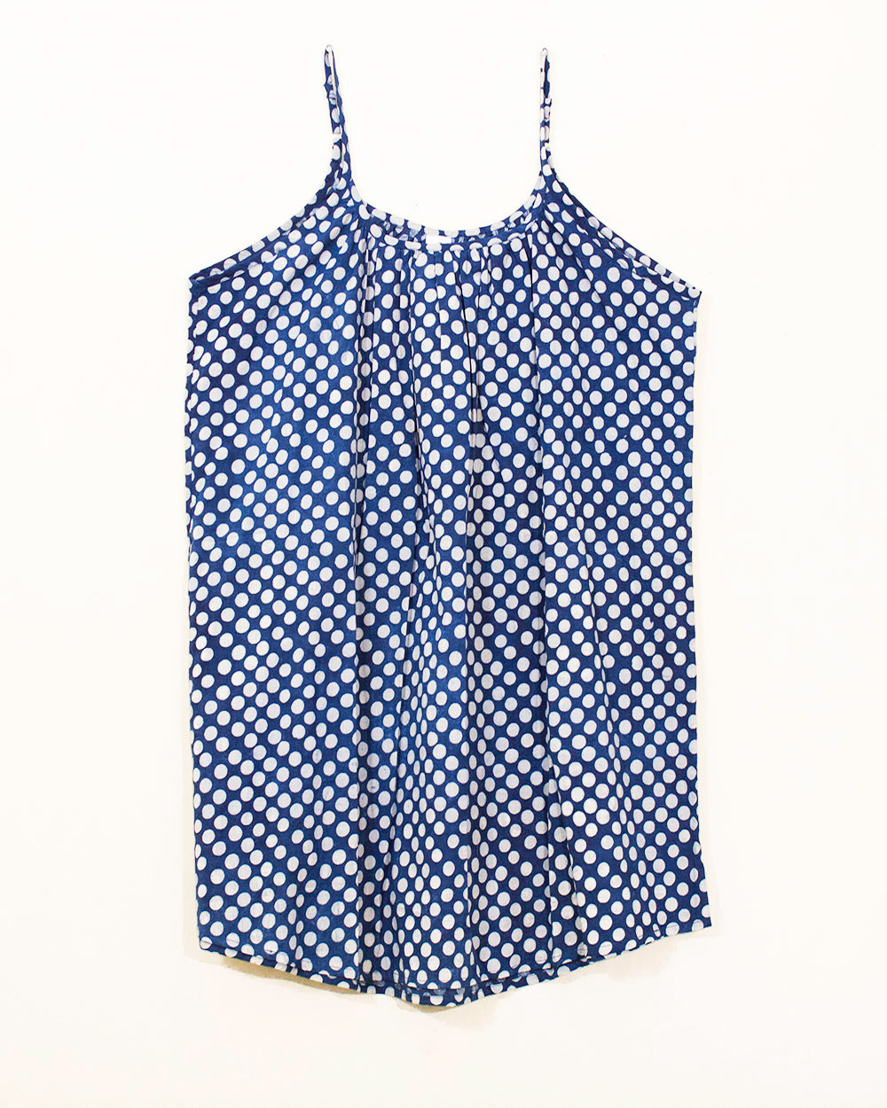 Polka Dots 100% Organic Cotton Spaghetti Strap Tank Top Sivalya Eco